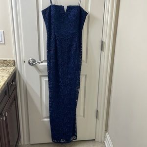 Aidan Mattox Blue Formal Gown